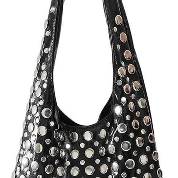 Y2K Hobo Bag Faux Leather Large Capacity Retro Shoulder Purse Women - Picture 1 of 7